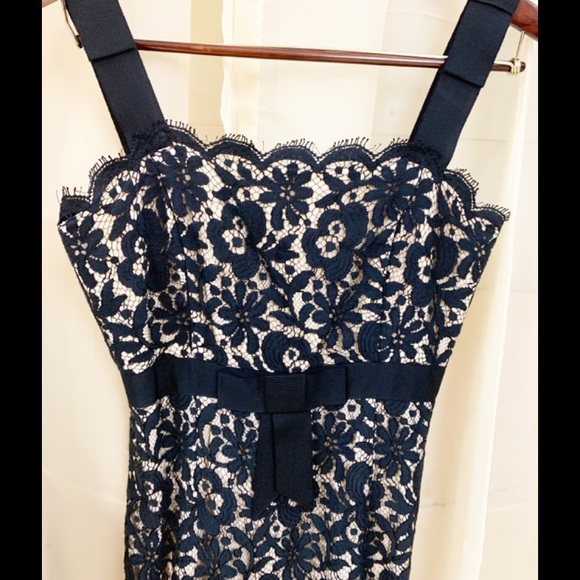 Milly Black Lace Dres Size: 6 - Picture 5 of 8